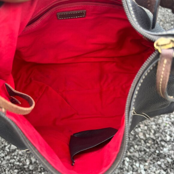 Dooney & Bourke Vintage Dark Brown Pebbled Leather Shoulder Bag - Picture 9 of 11